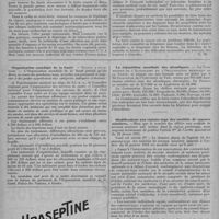 0208 - Page 262 - Informations et nouvelles diverses. Actualité. Examens systématiques et cancer / Organisation mondiale de la santé. Poste à pourvoir / La répartition mondiale des alcooliques / Modifications aux statuts-type des sociétés de secours minières