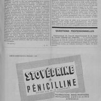 0213 - Page 271 - Variété. Le système nerveux et la cybernétique (A suivre) / Nécrologie / Questions professionnelles. Communiqué du Conseil départemental de la Seine de l'ordre national des médecins