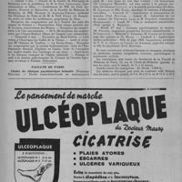 0255 - Page 319 - Informations et nouvelles diverses. Congrès et réunions. IVes Congrès de l'Ouest-médical (Journées médicales de Poitiers) / Faculté de Paris. Chaire de clinique psychiatrique infantile (Professeur Heuyer).- Cours complémentaire de criminologie infantile