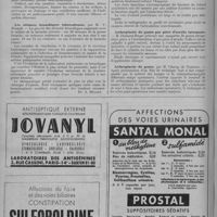 0266 - Page 334 - Sociétés médicales et chirurgicales. Société de médecine de Paris. Séance du 16 mars 1951. (Sous la présidence du Professeur Bariéty). La tuberculose bronchique (avec film cinématographique endo-bronchique), par M. A. Soulas / Les sténoses bronchiques tuberculeuses, par M. V. Hinault / Société des chirurgiens de Paris. Séance du 16 février 1951. Réflexions à propos de 3 cas de luxation de la hanche, par le médecin lieutenant-colonel Kliszowski / Arthroplastie du genou par pièce d'acrylic interposée / Arthroplastie du genou, par M. Charry, de Toulouse