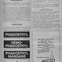 0271 - Page 339 - Informations et nouvelles diverses. Cours et conférences. Hôpital de Saumur (Maine et Loire).- Causeries cliniques de neuro-psychiatrie, le dimanche, de 10h. à 11h. par le Dr R. Benon. (Salle du Conseil d'administration) / Bibliographie. Études pratiques de vectographie, par E. Donzebot, J. B. Milovanovich et H. Kaufman... Exp. Scientifique française, édit... / Nécrologie / Offres et demandes