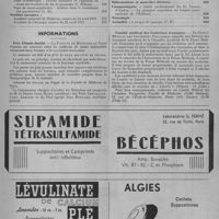 0275 - Page 347 - Sommaire du n° 18 / Informations. Prix Claude-Justin / Comité médical des croisières françaises