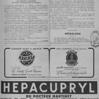 0287 - Page 359 - Informations et nouvelles diverses. Communiqués. Jubilé professionnel du Dr Fanton d'Andon / La première exposition du Centre international de l'enfance / Nécrologie