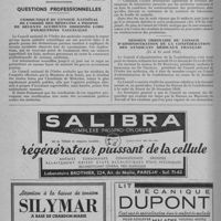 0312 - Page 392 - Libres propos. L'office des... Agrumes / Questions professionnelles. Communiqué du Conseil national de l'ordre des médecins à propos de récents accidents observés lors d'injections vaccinales / Communiqué du Conseil départemental de la Seine de l'ordre national des médecins / Session ordinaire du Conseil d'administration de la confédération des Syndicats médicaux français (14 et 15 avril 1951)
