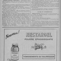 0318 - Page 398 - Informations et nouvelles diverses. Réunions et Congrès. Journées médicales toulousaines / Cours et conférences. Hôpital Laennec (Service du Dr M. Albeaux-Fernet).- Un cours de perfectionnement d'endocrinologie aura lieu du 4 au 9 juin 1951