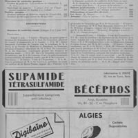 0339 - Page 427 - Sommaire du n° 22 / Informations. Journées de médecine rurale (Limoges, 2 et 3 juin 1951)