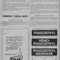 0366 - Page 458 - Sociétés médicales et chirurgicales. Société française d'allergie. Interférence entre l'immunisation par l'hémophilus pertussis et l'intoxication histaminique / Informations et nouvelles diverses. Réunions et Congrès. Journées des gastro-entérologues français / Cours et conférences. Hôpital Tenon / Cours de perfectionnement de gynécologie et d'endocrinologie / Concours et places vacantes. Sanatorium de pré- et post-cure de Grandcharmont (Doubs)