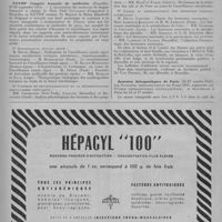 0379 - Page 475 - Informations et nouvelles diverses. Congrès et réunions. XXVIIIe Congrès français de médecine (Bruxelles, 27-30 septembre 1951) / Journées thérapeutiques de Pairs (16-17 octobre 1951). Les journées thérapeutiques de Paris 1951, organisées par l'Union thérapeutique de Paris 1951, se dérouleront à Paris les 16 et 17 octobre