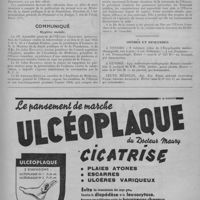 0383 - Page 479 - Informations et nouvelles diverses. Concours et places vacantes. Sanatoriums publics / Communiqué. Hygiène sociale / Offres et demandes