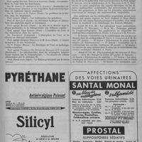 0397 - Page 497 - Informations et nouvelles diverses. Congrès et réunions. IIIe Congrès médical international d'Évian (7, 8 et 9 septembre 1951) / Faculté de Paris. Clinique médicale infantile. (Hôpital des Enfants-Malades. Prof. Robert Debré).- Un cours de perfectionnement sur les cardiopathies congénitales organisé par la clinique médicale de l'Hôpital des Enfants-Malades aura lieu du 16 au 21 juillet 1951. Fait sous la direction du Prof. agrégé P. Soulé, avec la collaboration de D. Routier et de Y. Bouvrain