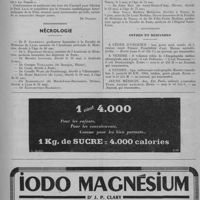 0415 - Page 519 - Informations et nouvelles diverses. Semaine cardiologique internationale de la Pitié / Nécrologie / Offres et demandes