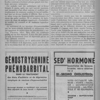 0416 - Page 520 - Informations et nouvelles diverses. Thérapeutique spécialisée. Une médication à la fois tonique et sédative