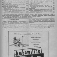 0419 - Page 527 - A nos abonnés et lecteurs / Sommaire du n° 27 / Informations. Citation à l'ordre de la nation (à titre posthume) / Remplacements médicaux.- L'Association des internes et anciens internes des hôpitaux de Paris
