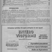0475 - Page 607 - Sommaire du n° 33 / Informations. Prescriptions de médicaments du tableau B.- (Communiqué du Conseil départemental de la Seine de l'ordre national des médecins) / Légion d'honneur / Service de santé