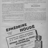 0527 - Page 679 - Informations et nouvelles diverses. Faculté de Paris. Clinique de la tuberculose.- (Hôpital Laennec). Professeur M. Étienne Bernard / Cours de perfectionnement de dermatologie de l'Hôpital Saint-Louis.- Ce cour aura lieu sous la direction de M. le Professeur R. Degos, avec la collaboration de MM. les Professeurs H. Gougerot, Gastinel, de MM. les Professeurs agrégés F. P. Merklen, L. Gougerot, de MM. les Drs Touraine, Bolgert, de Graciansky, Duperrat... de MM. les Drs Civatte, Giraudeau, Rabut, Rivallier, Jean Meyer, Galtier, Georges Garnier, A. Carteaud, E. Lortat-Jacob, J. Delort, Delzant, Hewitt, Desvignes... / Bibliographie. Les ultra-sons appliqués à la médecine, par le Dr André Denier... Éditions de l'expansion scientifique française..., Paris-6e