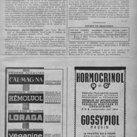 0543 - Page 699 - Informations et nouvelles diverses. Bibliographie. Traitement non opératoire des ulcères gastro-duodénaux perforés, par Marc Iselin, S. Péret, J.-M. Toutain..., Librairie Flammarion, Paris, 1951 / Dermatologie physio-chirurgicale, par Jean Meyer..., Libraire Aruette, Paris, 1950 / Offres et demandes