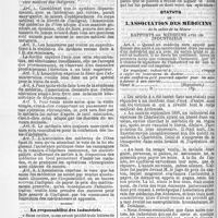 0093 - Page 92 - Chronique professionnelle. Association générale des Médecins de l'Oise / La responsabilité des industriels / Statuts de l'association des médecins de la vallée de la Meuse
