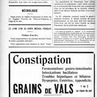 1005 - Page 1012-XVI - Correspondance. Les médecins de la classe 1889 / Nécrologie [Eugène Forfer] / Le livre d'or du corps médical français. Victime d’un fou