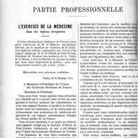 0227 - Page 228 - Partie médico-militaire. Au front et à l’arrière. A propos de la démobilisation simple mise au point / Partie professionnelle. L’exercice de la médecine dans les régions récupérées
