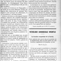0248 - Page 249 - Partie scientifique. Clinique chirurgicale, Hôpital des Enfants-Malades : M. le professeur Kirmisson. Les arthrites hémophiliques / Pathologie chirurgicale infantile. La luxation congénitale de la hanche, par F. Calot