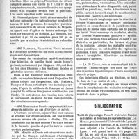 0255 - Page 256 - Partie scientifique. Revue des sociétés savantes. La reprise du travail chez les amputés et estropiés de la guerre. — Le sérum camphré dans la grippe. — Essai de vaccinothérapie anti-dysentérique, — Un cas d’écriture en miroir, — Le paludisme larvé et la réaction de Bordet-Wassermann, — L’emploi des injections hypodermiques d’huile eucalyptolée dans la grippe / Bibliographie. Traité de physiologie Tome V et dernier : Fonction de relation et fonction de reproduction par J. -p. Morat, (Masson et Cie, éditeurs, Paris)