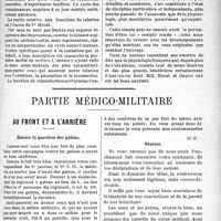 0256 - Page 257 - Partie scientifique. Bibliographie. Traité de physiologie Tome V et dernier : Fonction de relation et fonction de reproduction par J. -p. Morat, (Masson et Cie, éditeurs, Paris) / Partie médico-militaire. Au front et à l’arrière. Encore la question des galons