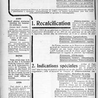 0263 - Page 264-X - Avis. Tarif général minimum raisonné des honoraires médicaux. / Dons / Avis