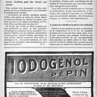 0266 - Page XIII-267 - Partie médico-militaire. Notes de pratique quotidienne. Du traitement de la paralysie spinale infantile (Poliomyélite antérieure aiguë) / Correspondance. Un aide-major, ancien médecin auxiliaire du service auxiliaire, peut être envoyé aux armées / A propos des bénéfices de guerre des médecins