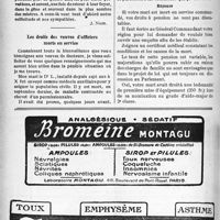 0267 - Page 268-XIV - Correspondance. A propos des bénéfices de guerre des médecins / Les droits des veuves d’officiers morts en service