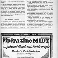 0268 - Page XV-269 - Correspondance. Les droits des veuves d’officiers morts en service / Projet d’Association d’anciens médecins R. A. T. ayant servi au front / Une idée émise à étudier / Pour les Médecins ayant fait campagne