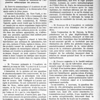 0314 - Page 315 - Partie scientifique. Revue des sociétés savantes. Vaccin contre la fièvre jaune. — L’élimination de la quinine. — Traitement précoce des blessures orbito-oculaires. — La crise hématique chez les paludéens. — Tuberculose d’origine traumatique. —Limites de sensibilité de l’exploration radioscopique des poumons
