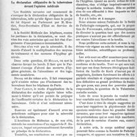 0317 - Page 318 - Partie professionnelle. La lutte antituberculeuse. La déclaration obligatoire de la tuberculose devant l’opinion médicale