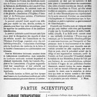 0346 - Page 347 - Propos du jour. Le Syndicalisme médical et les Pouvoirs publics / Partie scientifique. Clinique thérapeutique, Hôpital Bedufon : M. le prof. Albert Robin. Les médications d’épargne chez les tuberculeux