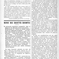 0351 - Page 352 - Partie scientifique. Clinique thérapeutique, Hôpital Bedufon : M. le prof. Albert Robin. Les médications d’épargne chez les tuberculeux / Revue des sociétés savantes. La percussion respiratoire comparative dans le diagnostic des affections pleuro-pulmonaires. — Renforcement de l’action de certains médicaments par l’adjonction de lipoïdes. — Les injections intra-veineuses de saccharose dans la tuberculose. — L’anesthésie générale par l’éther chez l’enfant. — La décortication pulmonaire dans les pleurésies traumatiques. — Histologie pathologique de l’encéphalite léthargique. — Réparation des pertes de substance tendineuse par la méthode des greffes « mortes ». — Mécanisme des rétentions vésicales d’origine prostatique. — Le forage de la prostate dans le traitement de l’hypertrophie prostatique. — Résection du sacrum pour ostéite chronique suite de blessure