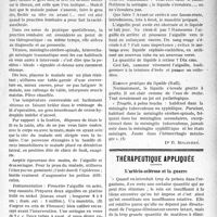 0358 - Page 359 - Partie scientifique. Notes de pratique quotidienne. La ponction lombaire] / Thérapeutique appliquée. L’artério-sclérose et la guerre
