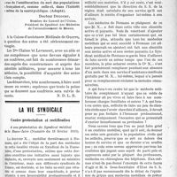 0372 - Page 373 - Partie professionnelle. Automobilisme médical. L’auto du médecin lors de la démobilisation / La vie syndicale. Contre protestation et rectification