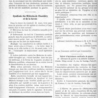 0375 - Page 376 - Partie professionnelle. La vie syndicale. Syndicat médical de l’arrondissement d’Avignon / Syndicats des Médecins de Chambéry et de la Savoie / Reportage professionnel. Nouvelles et Informations
