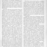 0398 - Page 399 - Partie scientifique. Clinique médicale, Hôpital Saint-Antoine : M. le Prof. Chauffard. Ponction lombaire et méningites / Clinique chirurgicale, Hôtel-Dieu de. Toulouse : Service de M. le prof. Mériel, (Leçon de M. Tourneux, chef de clinique). L’étranglement de l’appendice