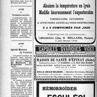 0419 - Page 420-XVI - Abonnements / Avis / Avis