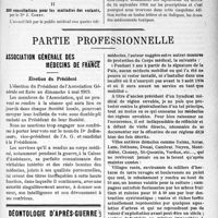 0452 - Page 453 - Partie scientifique. Bibliographie critique. Diagnostic clinique, examens et symptômes, par le Dr A. Martinet, chez Masson et Cie, éditeurs, Paris, 1919 / Partie professionnelle. Association générale des médecins de France. Élection du Président / Déontologie d’après-guerre. Question délicate. Le retour des médecins mobilisés. La liberté du médecin de s’installer où il lui plaît doit-elle être restreinte ? Quelques opinions différentes de nos correspondants