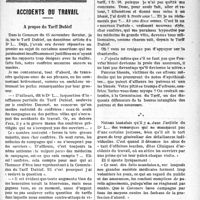 0454 - Page 455 - Partie professionnelle. Déontologie d’après-guerre. Question délicate. Le retour des médecins mobilisés. La liberté du médecin de s’installer où il lui plaît doit-elle être restreinte ? Quelques opinions différentes de nos correspondants / Accidents du travail. À propos du Tarif Dubief