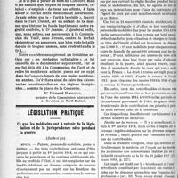 0455 - Page 456 - Partie professionnelle. Accidents du travail. À propos du Tarif Dubief / Législation pratique. Ce que les médecins ont à retenir de la législation et de la jurisprudence nées pendant la guerre, (Suite et fin)