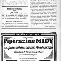 0476 - Page V-477 - Demandes et offres / Correspondance. Avis. Honoraires des Remplaçants / A propos de la lutte anti-tuberculeuse et la Mission américaine
