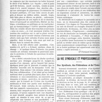 0545 - Page 546 - Partie professionnelle. Médecine sociale. Au sujet du Ministère de la santé publique. Deux méthodes : Education et persuasion. Contrainte et répression policière / La vie syndicale et professionnelle. Des Syndicats, des Fédérations et de l’Union