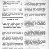0568 - Page 569 - Association générale des médecins de France / Propos du jour. Il faut savoir joindre l’action individuelle à l’action collective. Au sujet de l’auto des médecins : l’intervention de la « Ligue civique » [Dr Jules B. ]
