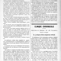 0576 - Page 577 - Partie scientifique. Thérapeutique chirurgicale. De la conduite à tenir vis-à-vis d’un coude ballant, par le Dr Fiévez / Clinique chirurgicale, Hôtel-Dieu de Toulouse : M. J. -P. Tourneux. Le prolapsus de la muqueuse urétrale