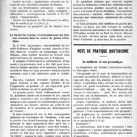 0583 - Page 584 - Partie scientifique. A travers la presse. Examen critique de quelques médicaments en usage dans le traitement de la grippe simple / Le travail des femmes et principalement des femmes enceintes dans les usines de guerre à Toulouse / Note de pratique quotidienne. Le médecin et son prostatique