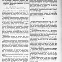 0598 - Page 599 - Partie médico-militaire. Le dossier sanitaire. Sur une feuille d’observation médicale type, constituant à elle seule un dossier sanitaire complet du militaire en traitement. Le livret sanitaire individuel, par le Docteur A. Challamel