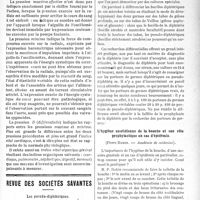 0628 - Page 629 - Partie scientifique. Physiologie pathologique. Considérations générales sur l’interprétation de la pression artérielle avec les données de l’appareil de Pachon, par le Docteur Ed. Crouzel. Revue des sociétés savantes. Les pseudo-diphtériques, (M. L. Martin et G. Loiseau. — Académie de médecine) / L’hygiène quotidienne de la bouche et son rôle prophylactique en cas d’épidémie, (Pierre Robin. — Académie de médecine)
