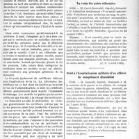 0644 - Page 645 - Partie professionnelle. Chronique de la mutualité. La loi des pensions et la Mutualité / Documents officiels. A l’officiel. Questions et réponses parlementaires. La vente des autos réformées / Droit à l'hospitalisation militaire d’un officier de complément démobilisé / Nouvelle réglementation de l’emploi des médecins civils par l’autorité militaire